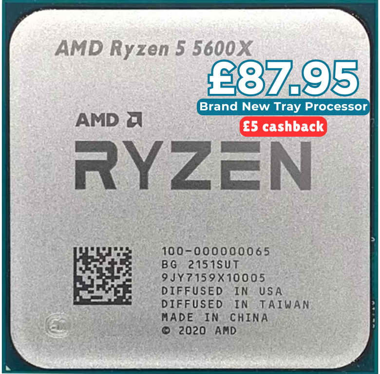 New AMD Ryzen 5 5600X AM4 Tray Processor
