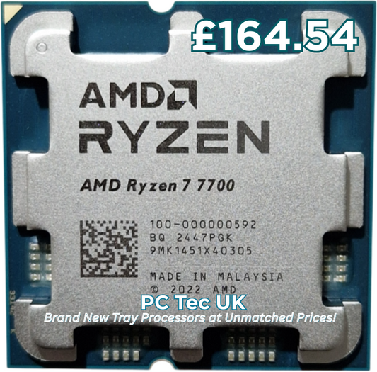Brand New AMD Ryzen 7 7700 Tray Processor, Socket AM5, No Cooler